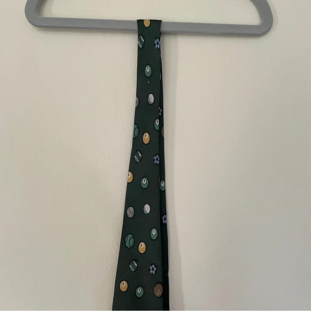 Vintage Expressions Silk Novelty Tie Pool Sports Football Soccer Bowling Ball